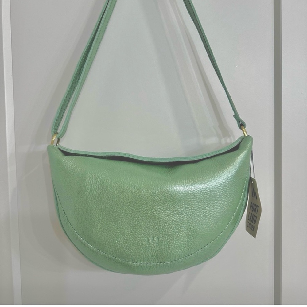 Portland Leather Mint Green Shoulder Bag